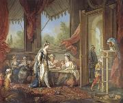 Charles Amedee Philippe Van Loo, The Sultana Set Work of the Odalisques